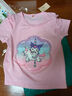 美乐蒂衣服女童夏季短袖T恤2025新款儿童变色亮片上衣小女孩半袖 粉色 120 实拍图