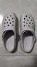 洁丽雅手术室专用洞洞鞋男士夏季外穿防滑EVA防臭沙滩凉鞋包头医用拖鞋 岩石灰 【潮流印花款】 40-41 【标准码】 实拍图