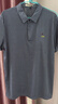 啄木鸟（TUCANO）夏季冰丝短袖t恤男翻领POLO体恤衫中年宽松免烫半袖爸爸装男上衣 灰色 XL (175) 建议135-150斤 实拍图