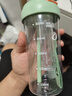 Jidaocook塑料杯子高颜值女生新款吸管杯耐高温学生便携带茶隔茶水分离塑料 轻氧绿+独立茶 600ml 1个 600ml 实拍图