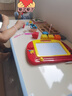 育才儿童桌椅花生桌可升降涂鸦幼儿园学习画画桌宝宝积木玩具游戏桌椅 小蓝鲸长方桌120X60CM 配一椅 实拍图