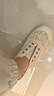 斯凯奇（Skechers）女平底鞋夏季网面蕾丝透气鞋子女士时尚低帮113821 乳白色/OFWT 36.5 【正码正拍】 实拍图