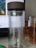 富光 男女士双层玻璃杯 高硼硅玻璃304茶隔水杯子 带茶隔泡茶杯500ml 实拍图