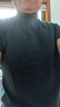 奥德里奇（Aodeliqi）短袖T恤男夏莫代尔纯色修身打底衫中青年百搭半高领半袖内搭上衣 墨绿色 XL（推荐135~150斤） 实拍图