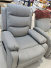 小米明珠多功能沙发电动按摩客厅单人小型太空沙发舱摇摇椅懒人休闲旋转椅 猫爪皮浅灰色-电动坐躺+转摇 实拍图