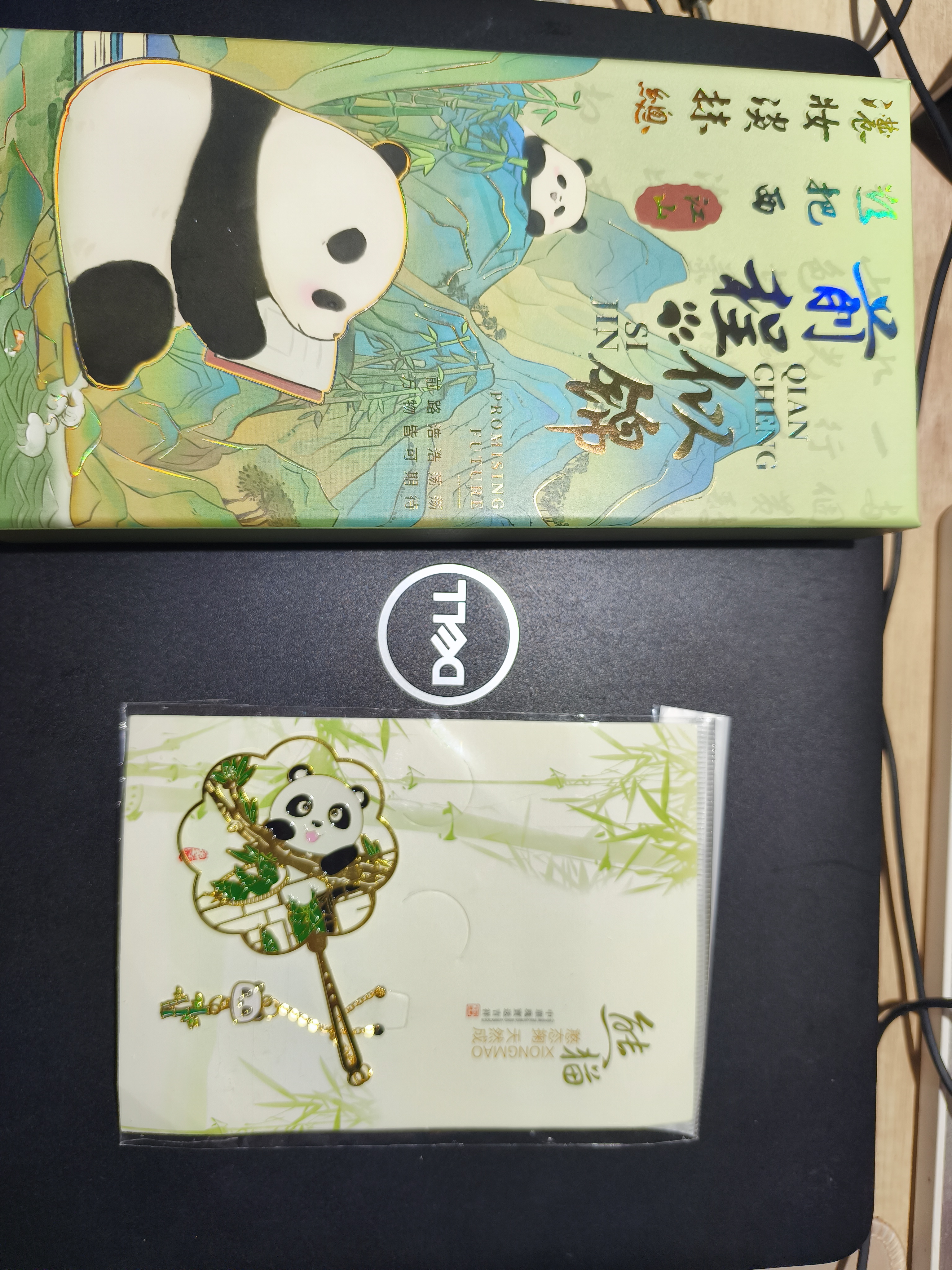 天色熊猫金属书签中国风成都伴手礼送老师博物馆文创旅游纪念品生日年会TS5931抱竹熊猫 实拍图