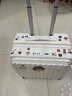 VCC行李箱18寸小型登机箱前开盖箱出差箱男轻便旅行箱密码拉杆箱女 白色 18英寸 【顺丰速发】 实拍图