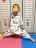 baby friend婴儿睡袋竹棉宝宝连体睡衣中大童纱布睡袋春夏空调房防踢被110码 实拍图