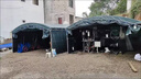 京力流动酒席帐篷户外摆摊遮阳棚雨棚小车停车棚防风家用加厚款油布篷 加粗加厚镀锌钢管+加厚油布 宽3米长3米（4脚）钢架重68斤 实拍图