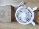 电风扇家用桌面风扇usb小风扇插电迷你电扇4寸学生宿舍办公室卧室台扇制冷 白色-USB插电款 实拍图