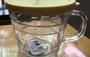 onlycook带盖玻璃早餐杯刻度量杯 牛奶燕麦杯打蛋杯 大容量500ml 实拍图
