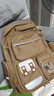 双星小学生书包男儿童背包女新款一二三到六年级大容量双肩包 棕色小号【送十件套】 实拍图