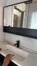 皇生金智能浴室柜陶瓷一体盆洗脸盆柜卫生间卫浴洗漱台简约洗手盆柜组合 轻奢灰+标准镜柜半+陶瓷盆 110cm 实拍图