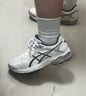 亚瑟士ASICS男鞋网面跑步鞋缓震跑鞋透气舒适运动鞋 GEL-FLUX 4 米色/蓝色102 41.5 实拍图