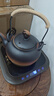 容山堂粗陶茶壶煮茶器茶具套装泡茶壶烧水壶电陶炉围炉煮茶碳炉酒精炉 祥云钮壶小容黑胡桃木纹炉 780ml 实拍图