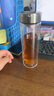 希诺（HEENOOR） 希诺玻璃杯双层官方直售男女士家用高档泡茶杯透明隔热车载水杯 升级抗菌版-抗菌率99.9% 335ml 实拍图