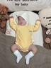 爱宝适婴儿包屁衣秋冬德绒睡衣三角哈衣新生儿打底连体衣黄色T251 66cm 实拍图