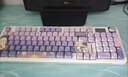 狼蛛（AULA）S98无线机械键盘蓝牙/2.4G/有线三模连接全键热插拔gasket结构2U0全键无冲客制化游戏电竞办公键盘 【有线版】S98星河幽梦-冰蓝光 茶轴 实拍图