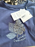德玛纳（dme）【树叶亮片绣花女式t恤】夏季棉氨针织圆领短袖t恤女 实拍图