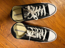 匡威（Converse）官方All Star经典帆布男女低帮休闲运动鞋黑色101001 101001/黑色 41.5 实拍图