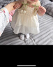 G.DUCKKIDS小黄鸭童装女童公主裙夏款儿童郁金香裙吊带裙夏季婴幼儿连衣裙 白色 80 (建议8-10公斤 12-24个月)cm 实拍图
