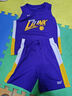 361°儿童运动套装25夏季男童3-14岁速干透气篮球套装 紫130 实拍图