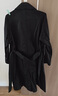 UR秋季新款女装摩登英伦风双排扣收腰系带风衣UWM140030 黑色 (偏宽松) S 实拍图