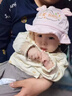 爱宝适婴儿帽子春秋款女童渔夫帽宝宝公主帽儿童盆帽遮阳帽 可爱粉 S282 实拍图