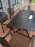 莫 家户外家具铸铝桌椅组合室外庭院桌椅露台桌椅休闲别墅花园阳台 6椅+175cm斜格长桌 实拍图