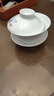 华光国瓷 釉下彩茶杯盖碗 骨瓷功夫茶具泡茶碗 青花瓷三才茶盖碗 淡雅青草 实拍图