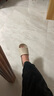 京东京造【抗菌皮纹拖】eva软弹家居防臭浴室夏季新款拖鞋女 燕麦色 39-40 实拍图