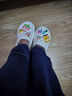 叶余卡通可爱洞洞鞋女超软厚底防滑2025夏季新款包头拖沙滩鞋男情侣款 海绵宝宝白色 36-37 【偏小】 实拍图