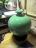 傲世景德镇陶瓷器新中式小花瓶工艺品客厅摆件办公室博古架茶室装饰品 影青石榴瓶（配木质旋转底座） 实拍图