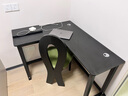 美舒庭 电脑桌学生家用学习书桌双人书架转角组合桌台式拐角L型电竞桌子 黑色左转角 120x80x74cm 实拍图
