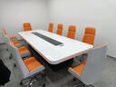 白色办公桌烤漆大型会议桌长桌简约现代洽谈培训桌会议室桌椅组合 2米钢琴白会议桌 实拍图