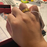 周六福（ZLF）  黄金戒指女款硬金三生三世足金素圈指环 定价单个 光面14号-0.85g 实拍图