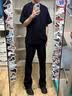 7家优品 休闲裤男士夏季薄款弯刀宽松垂感大码微喇西装裤直筒冰丝裤子男 SBXS-C911黑色 XL （不含腰带尺码偏小建议大一码） 实拍图