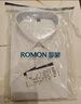 罗蒙（ROMON）【桑蚕丝免烫】短袖衬衫男士白衬衫修身衬衣商务职业男天蓝色4XL 实拍图