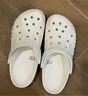 卡骆驰crocs洞洞鞋贝雅男鞋女鞋轻便耐磨一脚蹬拖鞋休闲鞋|10126 白-100 39 (240mm) 实拍图