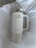 STANLEY巨无霸吸管杯水杯保温杯大容量办公车载不锈钢杯子887ML-霜白 实拍图