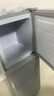 小黄鸭 178升冰箱双门 冷藏冷冻小型家用宿舍租房电冰箱小巧不占地 一级能效省电节能 126L【一级能效，租房省电款】 银色 实拍图