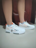 森馬男鞋2026春季新款休闲百搭软底小白鞋子男士厚底增高运动板鞋透气 白橘 40 实拍图