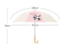 天堂 防紫外线晴雨伞直杆 安全加固儿童卡通晴雨两用伞 浅粉 实拍图