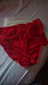 金三塔商场同款金三塔女式内裤100%桑蚕丝真丝高腰三角内裤NZF9A209 大红 1条 2XL 实拍图