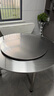 304不锈钢圆桌折叠圆餐桌家用大圆桌带转盘吃饭桌子圆形加厚10人 304#1.8米圆桌特厚 实拍图