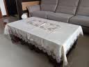 欧式茶几桌布布艺长方形客厅茶几布现代简约奢华高档台布餐桌罩套 灰咖双花 130*175cm:适用80*130 实拍图