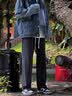 查佰伦 CHELDBAILANNC牛仔裤男士春夏季直筒裤子男宽松百搭潮流港风阔腿裤休闲长裤子 浅蓝【主图款】 XL 【建议120-135斤】 实拍图