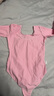 艾舞戈儿童舞蹈服女童夏季练功服宝宝芭蕾舞连体服中国舞服考级跳舞衣 粉色-长袖 170 身高150-155cm体重78-88斤 实拍图