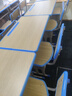 励耘家具  中小学生课桌椅写字桌家用小课桌学校培训班辅导班书桌升降学习桌 蓝色单人双柱方登(10套起拍) 实拍图