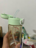 WOIBABY适配贝亲直饮吸管奶瓶配件学饮吸管水杯盖宽口径手柄三代通用 绿色（12个月+）吸管弹力杯盖+手提绳 实拍图